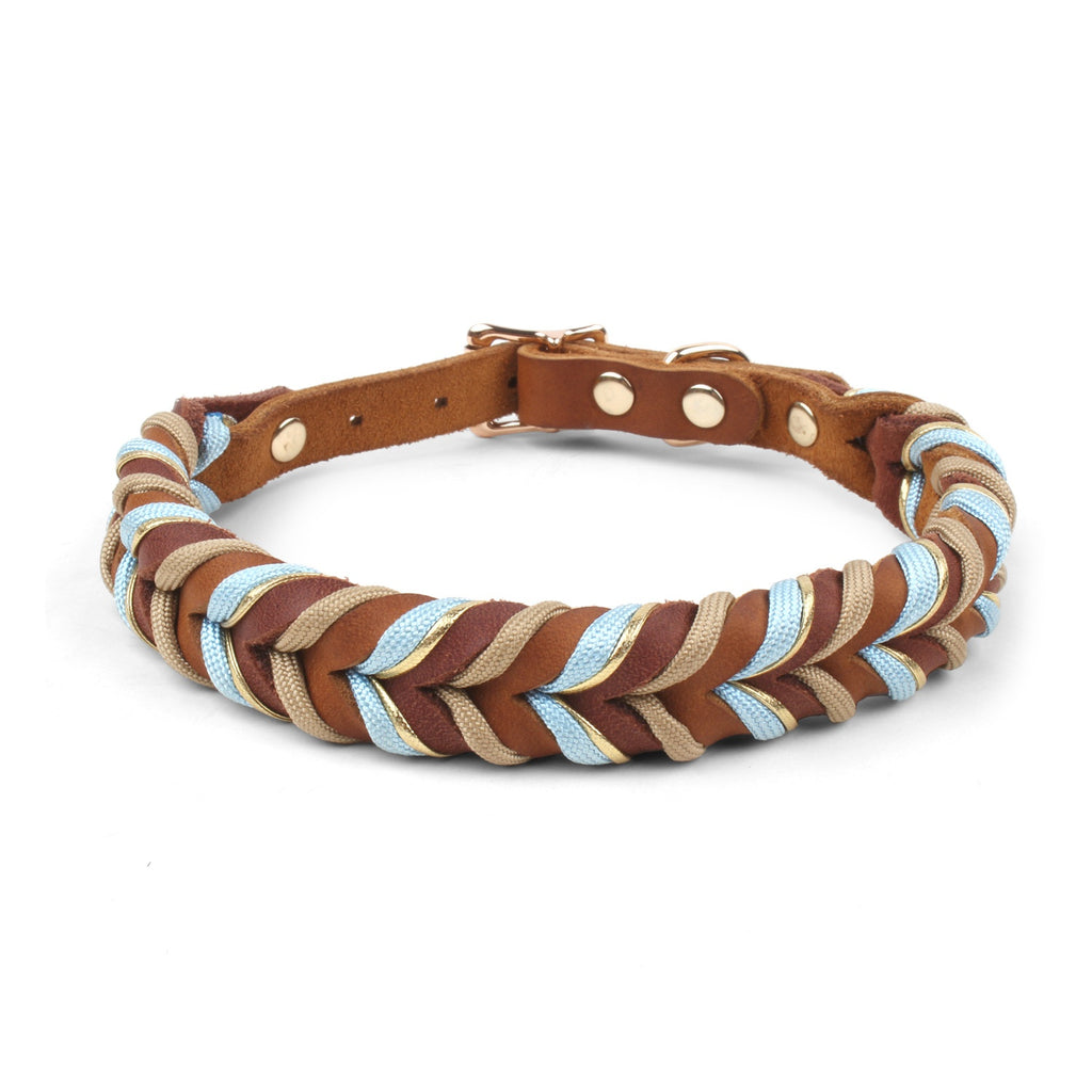 Chouchoute Élan – Full-Grain Leather Dog Collar & Leash