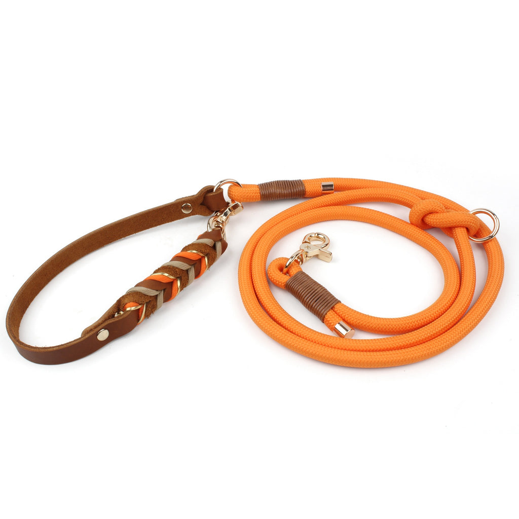 Chouchoute Élan – Full-Grain Leather Dog Collar & Leash